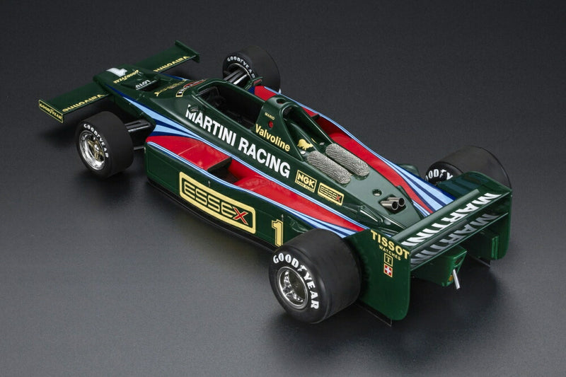 ギャラリービューアに画像をロードする, LOTUS TYPE 80 MARTINI RACING N 1 3rd SPAIN GP JARAMA (WITH FRONT WINGS) 1979 MARIO ANDRETTI - GREEN RED /GP Replicas 1/18 ミニカー
