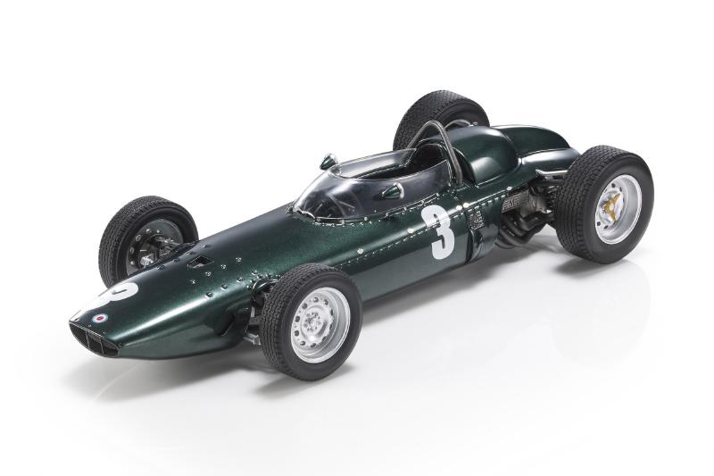 ギャラリービューアに画像をロードする, BRM P57 1962年 F1 南アフリカGP 優勝 #3 G ヒル ディスプレイケース付き/ GP Replicas 1/18 ミニカー