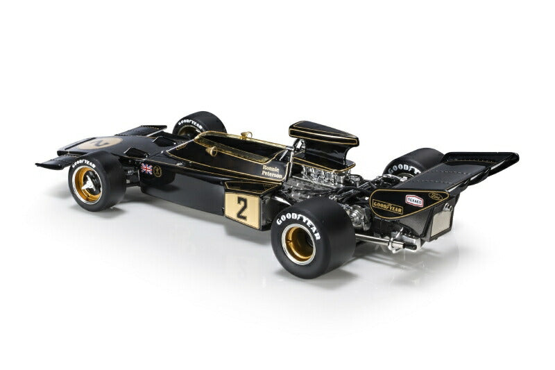 ギャラリービューアに画像をロードする, Lotus 72E 1973年 F1 イタリアGP 優勝 #2 R ピーターソン ディスプレイケース付き/ GP Replicas 1/18 ミニカー