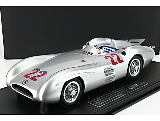 MERCEDES BENZ F1 W196R STREAMLINERS N 22 GP FRANCE 1954 H.HERRMANN - CON VETRINA SILVER /GP Replicas 1/18ミニカー