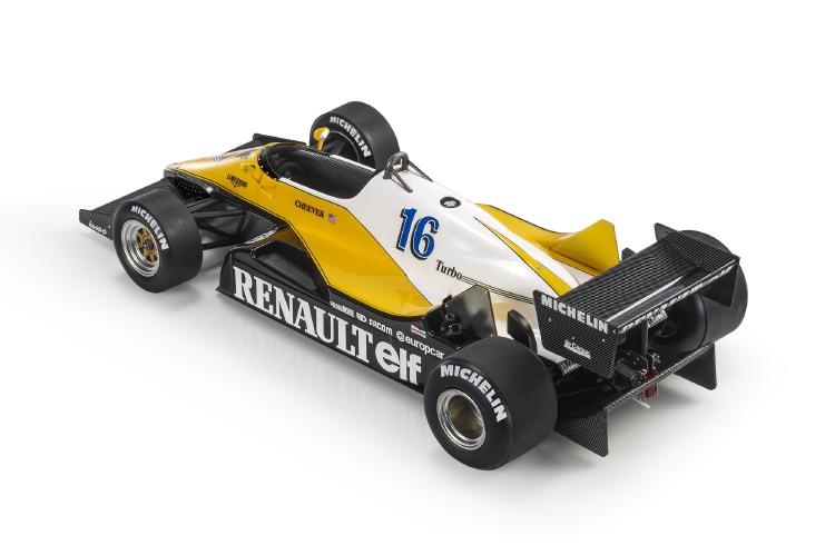 ギャラリービューアに画像をロードする, RENAULT F1 RE40 N16 3位 フランスGP 1983 E.チーバー ブラック イエロー ホワイト/ GP Replicas 1/18 ミニカー