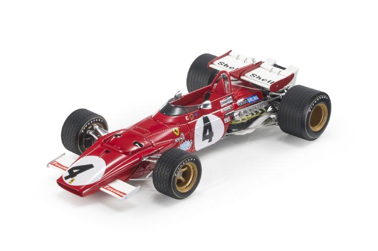 ギャラリービューアに画像をロードする, Ferrari 312B 1970年 F1 メキシコGP 2位 #4 C レガツォーニ ディスプレイケース付き/ GP Replicas 1/18 ミニカー