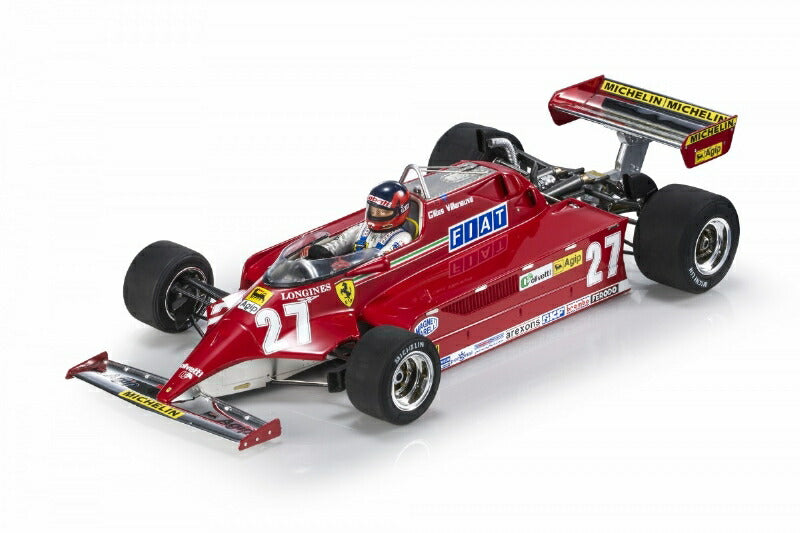 ギャラリービューアに画像をロードする, Ferrari 126 CK 1981年 F1 モナコGP 優勝 #27 G ヴィルヌーヴ ディスプレイケース付き/ GP Replicas 1/18 ミニカー