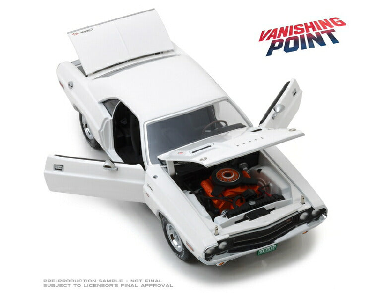 ギャラリービューアに画像をロードする, 1970 Dodge Challenger R/T - Vanishing Point (1971)映画バニシング・ポイント /Greenlight 1/18 ミニカー