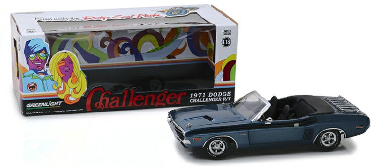 ギャラリービューアに画像をロードする, 1971 Dodge Challenger R/T Convertible in A8 Gunmetal Gray Poly with Luggage Rack /Greenlight 1/18 ミニカー