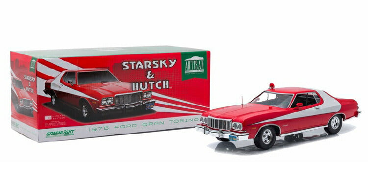 ギャラリービューアに画像をロードする, 1976 Ford Gran Torino - Starsky and Hutch刑事スタスキー&ハッチ (TVドラマ 1975-79) /Greenlight 1/18 ミニカー