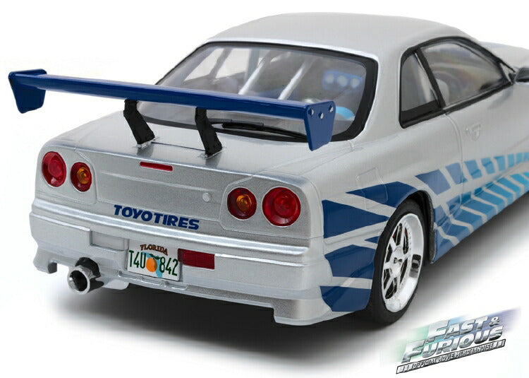 ギャラリービューアに画像をロードする, 1999 日産スカイライン GT-R (R34) Neon LED Lights Underglow 映画ワイルド・スピードX2 (2003) /Greenlight 1/18 ミニカー