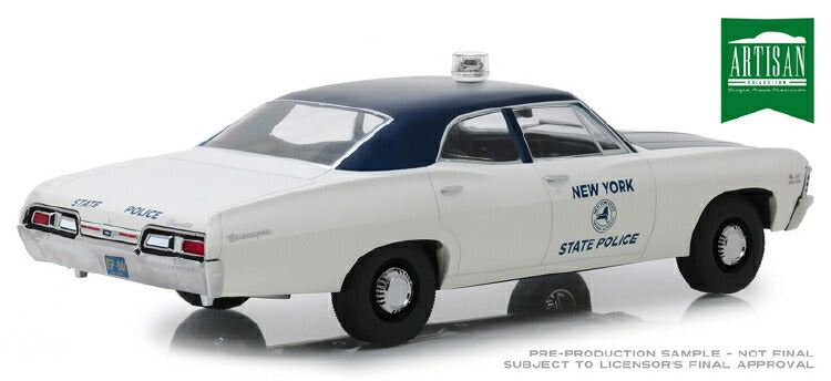 ギャラリービューアに画像をロードする, 1967 Chevrolet Biscayne - New York State Policeニューヨークパトカー警察 /Greenlight  1/18 ミニカー