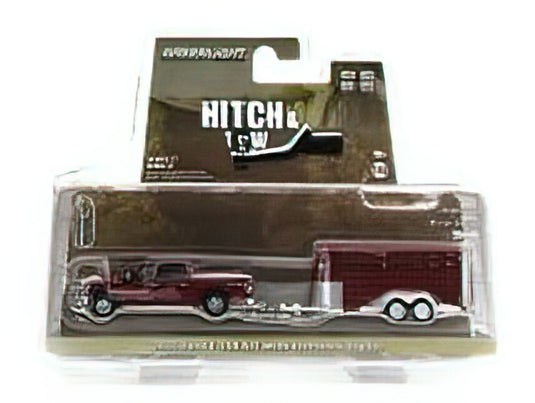 FORD USA - F-150 XLT PICK-UP 2019 WITH LIVESTOCK TRAILER - RED SILVER /Greenlight 1/64 ミニカー