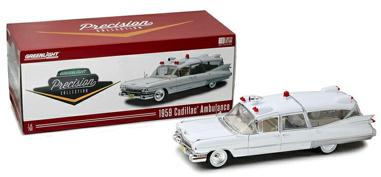 ギャラリービューアに画像をロードする, CADILLAC - SUPERIOR AMBULANCE 1959 - CON BARELLA - WITH STRETCHER /Greenlight PRECISION COLLECTION 1/18 ミニカー
