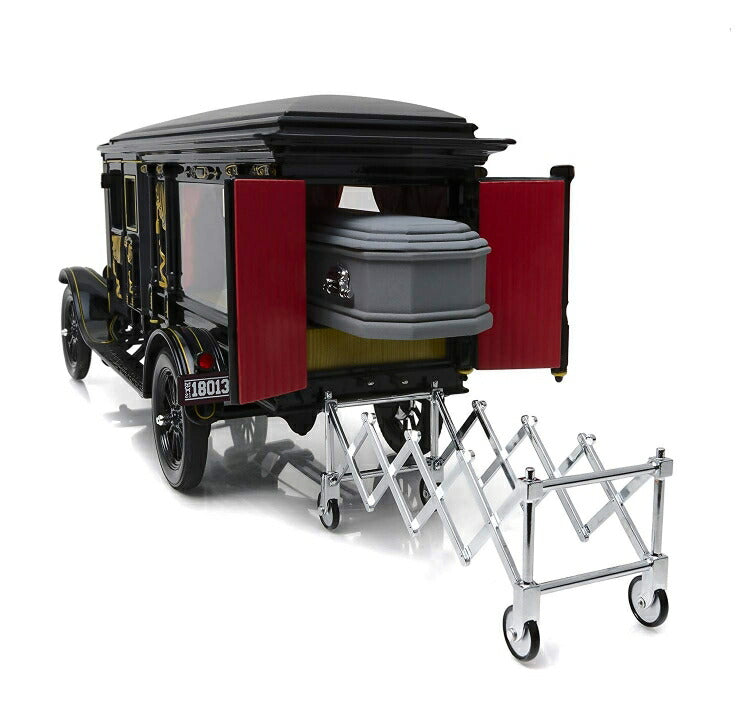 ギャラリービューアに画像をロードする, FORD USA - MODEL-T 1921 - HEARSE - CARRO FUNEBRE CON BARA - FUNERAL CAR WITH COFFIN /Greenlight PRECISION COLLECTION 1/18 ミニカー