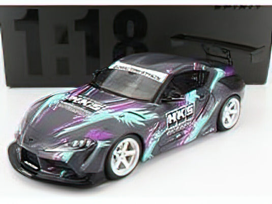 TOYOTA - SUPRA GR (A90) COUPE HKS PRESS 2019 - GREY /GTスピリット 1/18 ミニカー