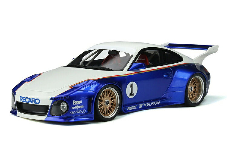 ギャラリービューアに画像をロードする, 【予約】11月以降発売予定Porsche Old & New Body KIT #1 resin series blue/white /GTスピリット 1/18 ミニカー