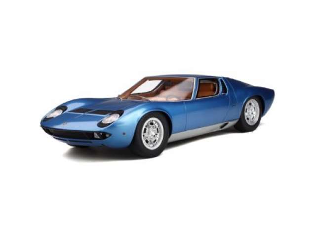 ギャラリービューアに画像をロードする, 【予約】9月以降発売予定1969 Lamborghini Miuraランボルギーニ ミウラ P400S blue tahiti /GTスピリット 1/12 ミニカー