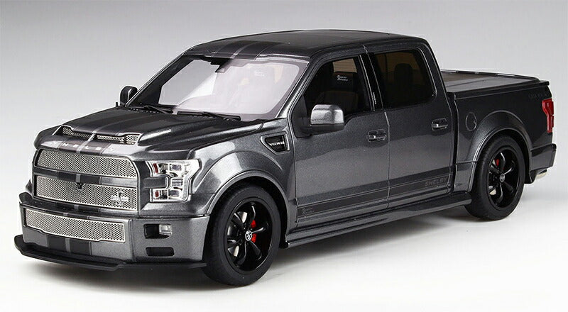 ギャラリービューアに画像をロードする, 2017 Shelby F-150 Super Snake in Magnetic Metallic Grey with Black Stripes /GT Spirit 1/18 ミニカー