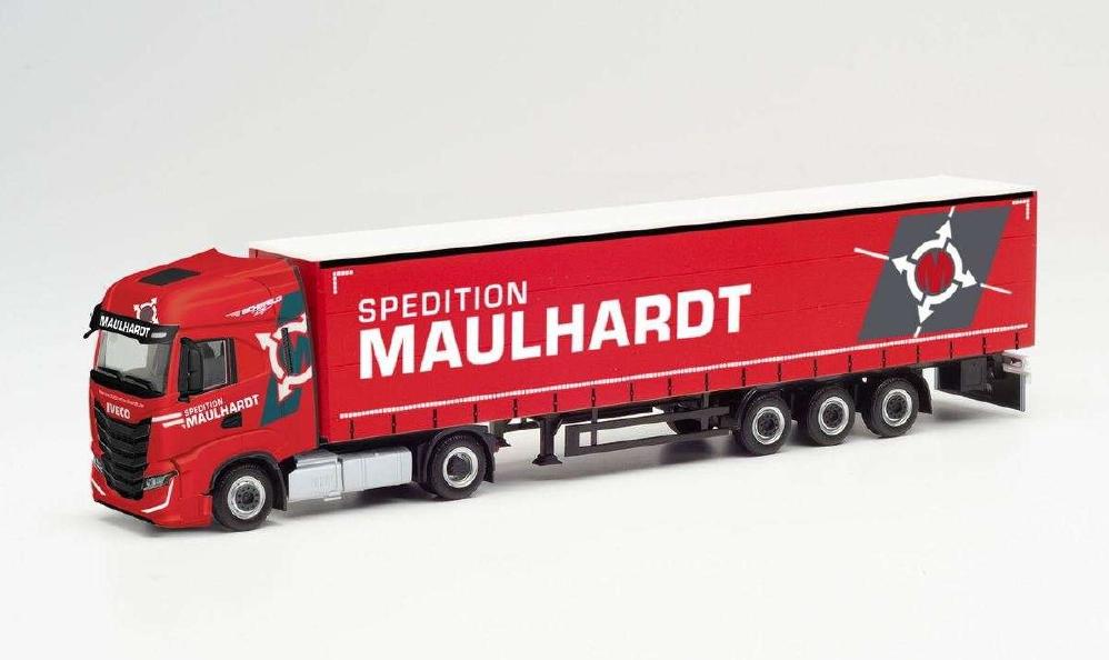 Herpa Spedition Maulhardt Iveco S-Way curtain canvas セミ 