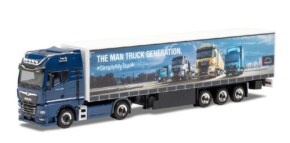 Herpa MAN TGX GX 18.580 curtain tarpaulin セミトレーラー ZY.HE094