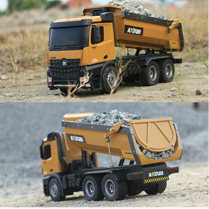 ギャラリービューアに画像をロードする, ダンプカー トラック 人気 ラジコン RC Huina 1573 サウンド LED 重機 完成品 1/14 リモコン付き