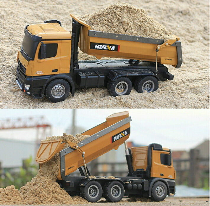 ギャラリービューアに画像をロードする, ダンプカー トラック 人気 ラジコン RC Huina 1573 サウンド LED 重機 完成品 1/14 リモコン付き