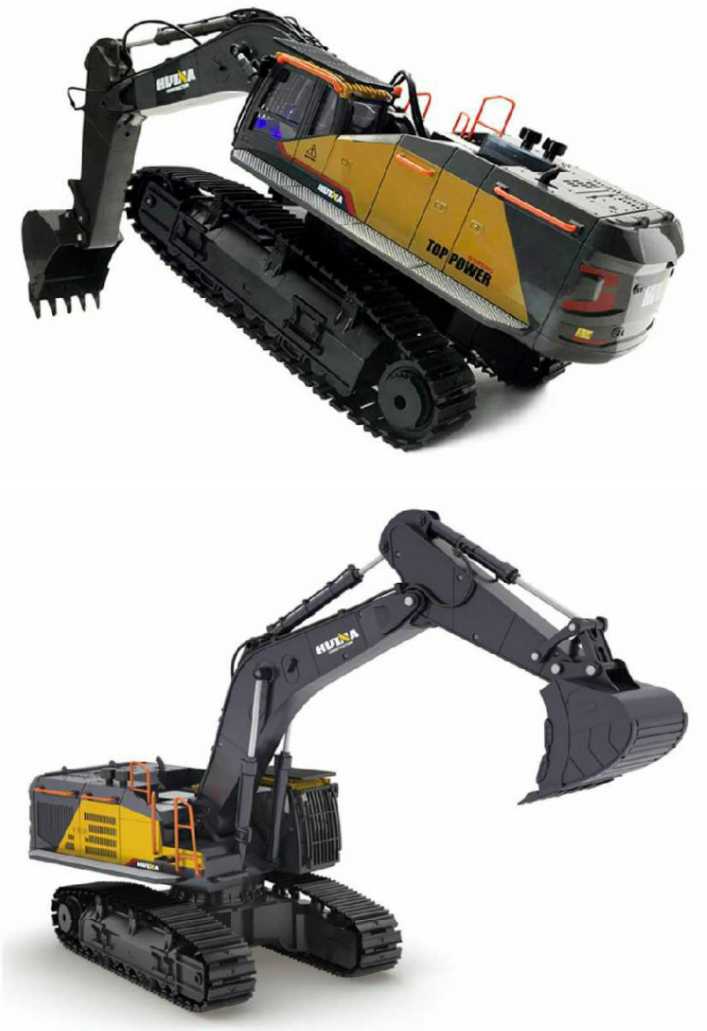 ギャラリービューアに画像をロードする, ショベル 人気 ラジコン RC 22CH Huina1592 重機 完成品 1/14 リモコン付き