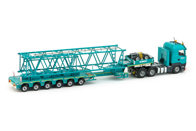 ギャラリービューアに画像をロードする, Kobelcoコベルコ Scania R 6x4 CW+Boom+Jib トラック トレーラー /IMC 建設機械模型 工事車両 1/50 ミニチュア