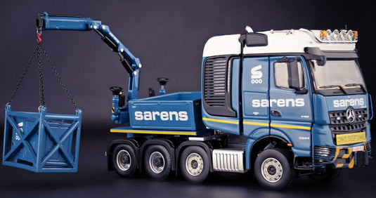 【予約】Sarens Mercedes-Benz Arocs BigSpace 8x4 with Fassi crane トラック/IMC 建設機械模型 工事車両 1/50 ミニカー