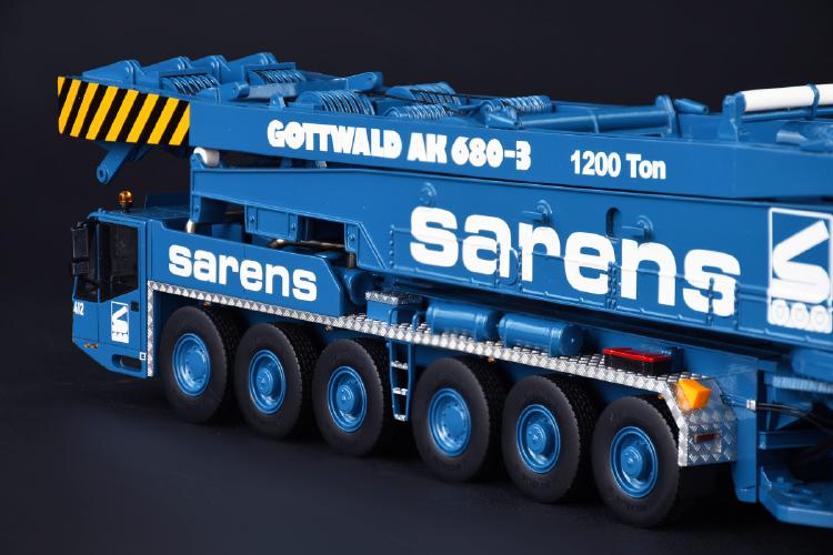 ギャラリービューアに画像をロードする, Sarens Gottwald AK 680 3 モバイルクレーン ハイディテール レジン スタティックモデル / IMC 1/50 建設機械模型 工事車両