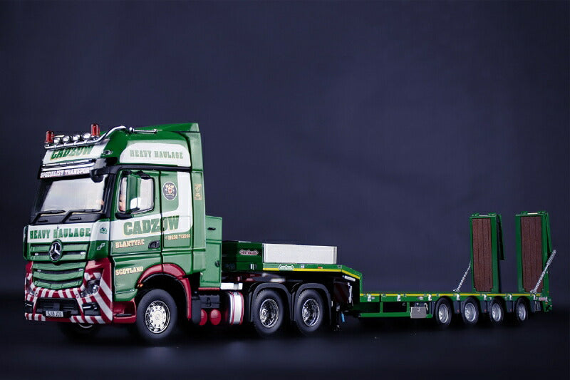 ギャラリービューアに画像をロードする, 【予約】CADZOW Mercedes-Benz Actros GigaSpace 6x4 Nooteboom トラック トレーラー/IMC 建設機械模型 工事車両 1/50 ミニカー