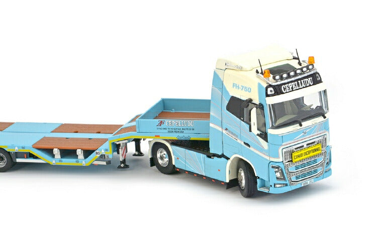 ギャラリービューアに画像をロードする, 【予約】10-12月以降発売予定Cepelludo Volvo FH04 Globetrotter 4x2 Nooteboomノーテブーム トレーラー/建設機械模型 工事車両IMC 1/50 ミニチュア