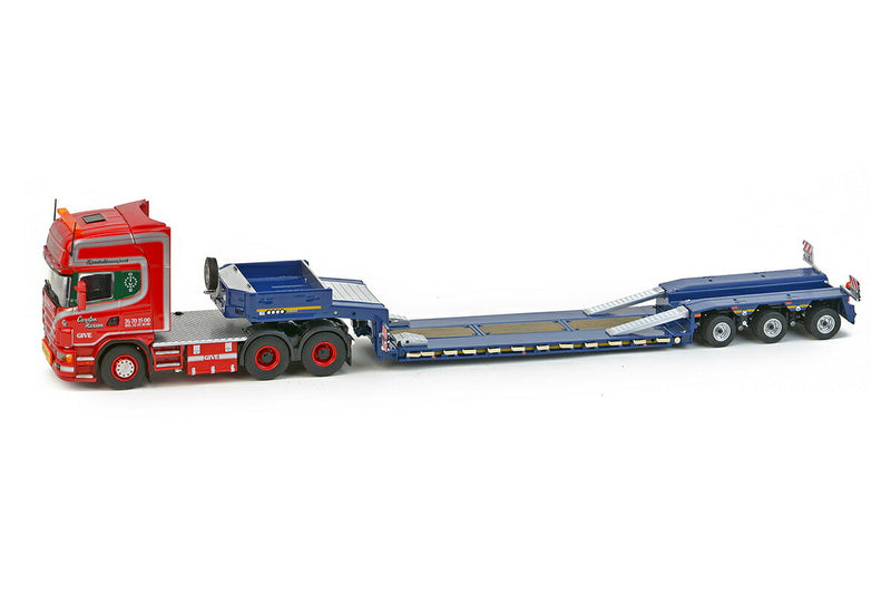 ギャラリービューアに画像をロードする, 【予約】2017年発売予定Give Carsten Hansen Scaniaスカニア R4 Topline 6x4 - Goldhofer 3軸 底床 トラックトレーラー/IMC 建設機械模型 工事車両 1/50 ミニチュア