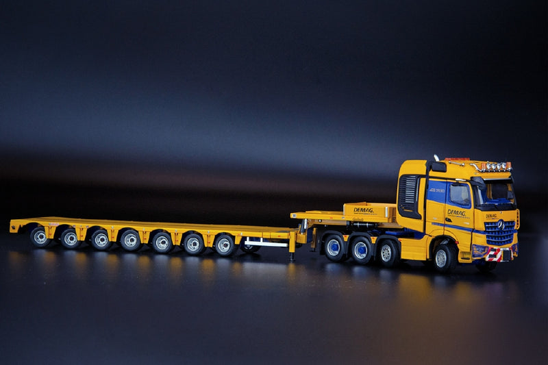 ギャラリービューアに画像をロードする, Tadano Mercedes-Benz Arocs SLT BigSpace 8x4 Nooteboom MCO Semi Low Loader 7軸 トラック トレーラー 建設機械模型 工事車両 IMC 1/50 ミニチュア