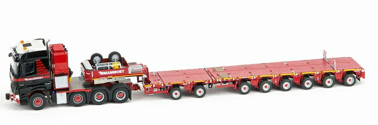 ギャラリービューアに画像をロードする, マムート特注MAMMOET MB AROCS 8X4 + MCO-PX 6軸 + 2軸 MULTIDOLLY トラック トレーラー IMC 1/50 建設機械 模型ミニカー はたらく車重機