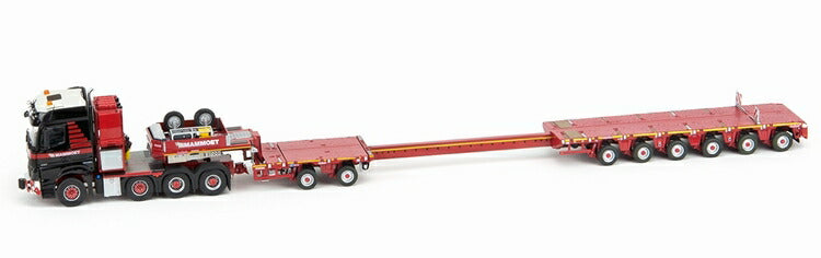 ギャラリービューアに画像をロードする, マムート特注MAMMOET MB AROCS 8X4 + MCO-PX 6軸 + 2軸 MULTIDOLLY トラック トレーラー IMC 1/50 建設機械 模型ミニカー はたらく車重機