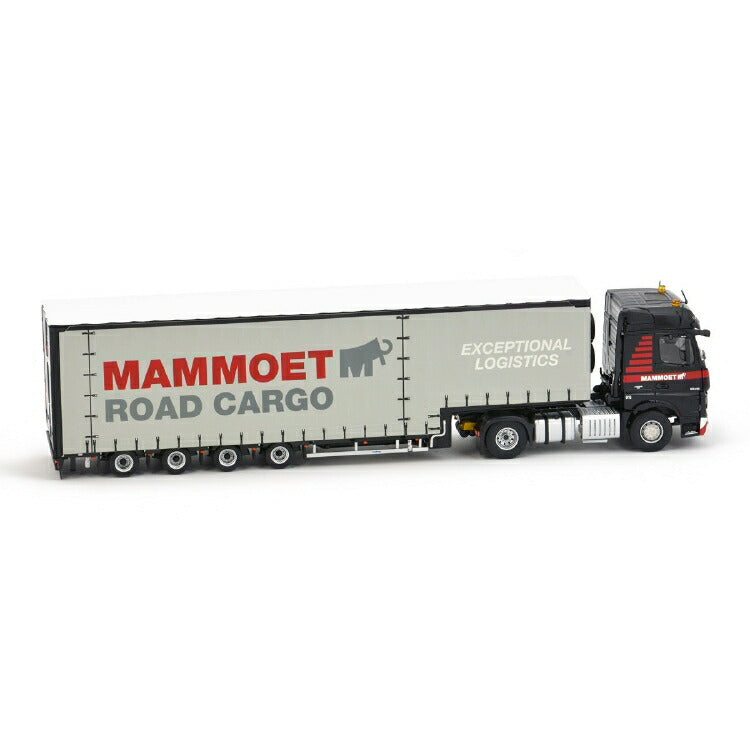 ギャラリービューアに画像をロードする, マムート特注 MAMMOET ACTROS 4X2 + 4軸 MEUSBURGERトレーラー トラック /建設機械模型 工事車両 IMC 1/50 ミニカー