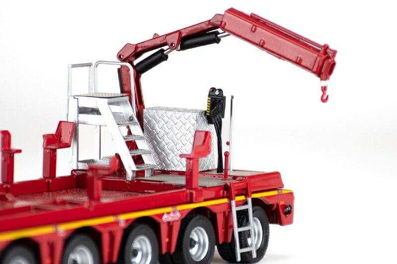 ギャラリービューアに画像をロードする, MAMMOETマムート特注 MB AROCS 6X4 WITH 7 AXLE NOOTEBOOM LOWLOADER + FASSI CRANE トレーラー /IMC 建設機械模型 工事車両 1/50 ミニカー