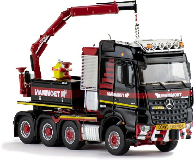 ギャラリービューアに画像をロードする, MAMMOETマムート特注 MB AROCS 8X4 + BALLASTBOX + FASSI CRANE トラック /IMC 建設機械模型 工事車両 1/50 ミニカー