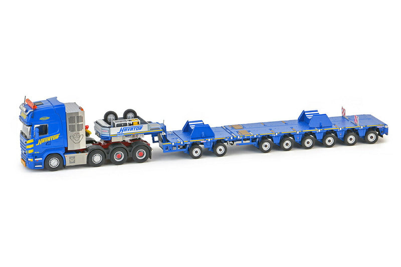 ギャラリービューアに画像をロードする, 【予約】2017年発売予定Havator Scania R6 Topline 8x4 with Nooteboomノーテブーム MCO-PX 2+6軸 with LTM11200-9.1 Saddles トラックトレーラー /IMC 建設機械模型 工事車両 1/50 ミニチュア