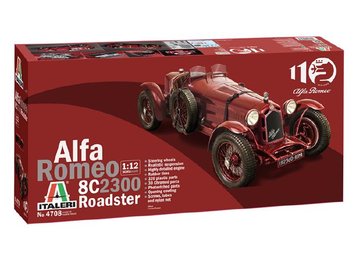 ギャラリービューアに画像をロードする, ALFA ROMEO - 8C 2300 1931 - RED プラモデル 模型/ITALERI 1/12