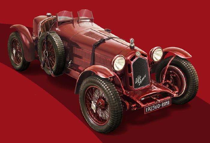 ギャラリービューアに画像をロードする, ALFA ROMEO - 8C 2300 1931 - RED プラモデル 模型/ITALERI 1/12