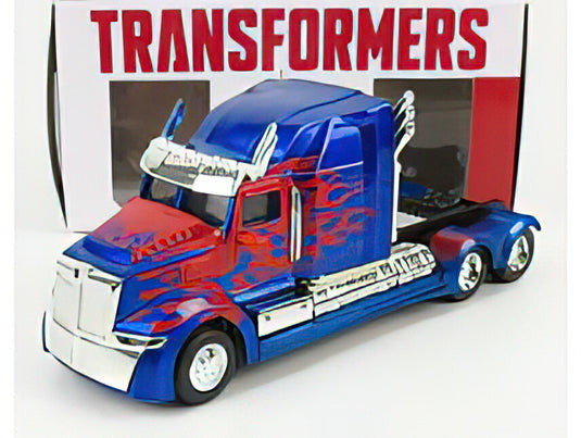 WESTERN STAR - 5700 XE TRACTOR TRUCK 2009 - OPTIMUS PRIME TRANSFORMERS V L'ULTIMO CAVALIERE - MOVIE 2017 - BLUE MET RED /JADA 1/24 ミニカー