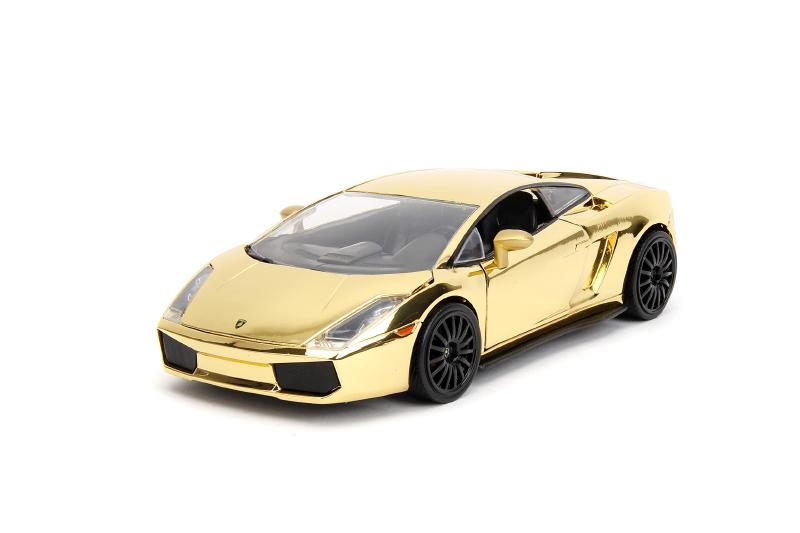 ギャラリービューアに画像をロードする, 【予約】8月以降発売予定ワイルドスピード Lamborghini Gallardoランボルギーニガヤルド ゴールドクローム 1/24 世界3500台限定 ミニカー