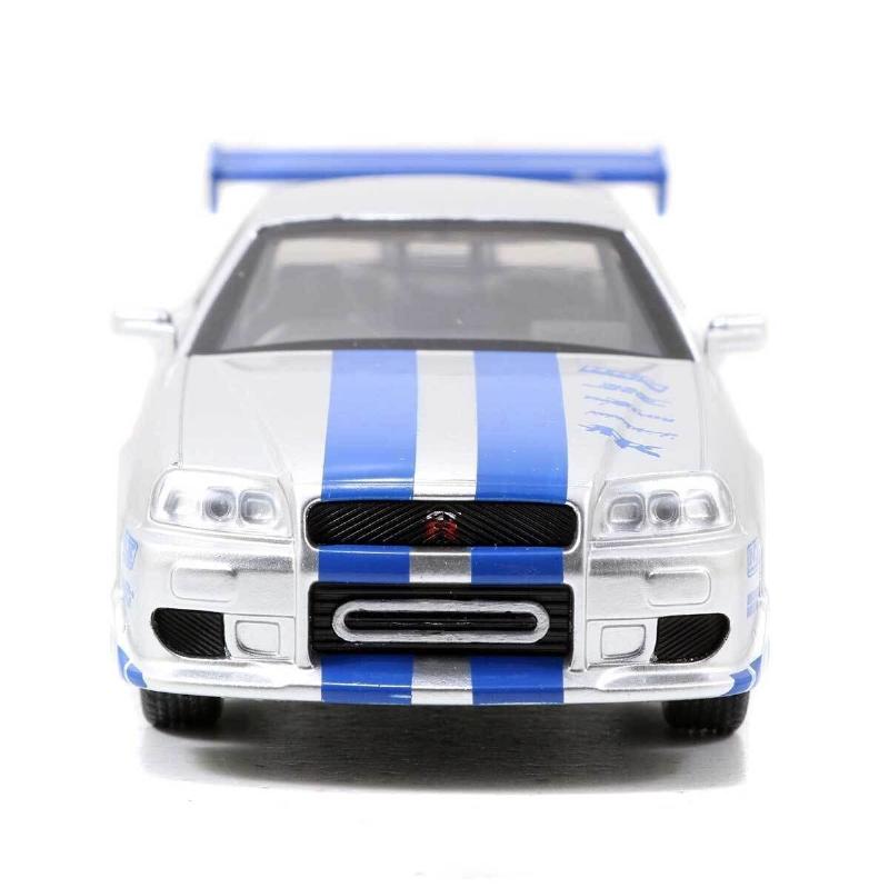 ギャラリービューアに画像をロードする, Jada Toys ワイルドスピード 1/32 ブライアン 日産スカイライン GT-R R34 Silver/Blue ミニカー
