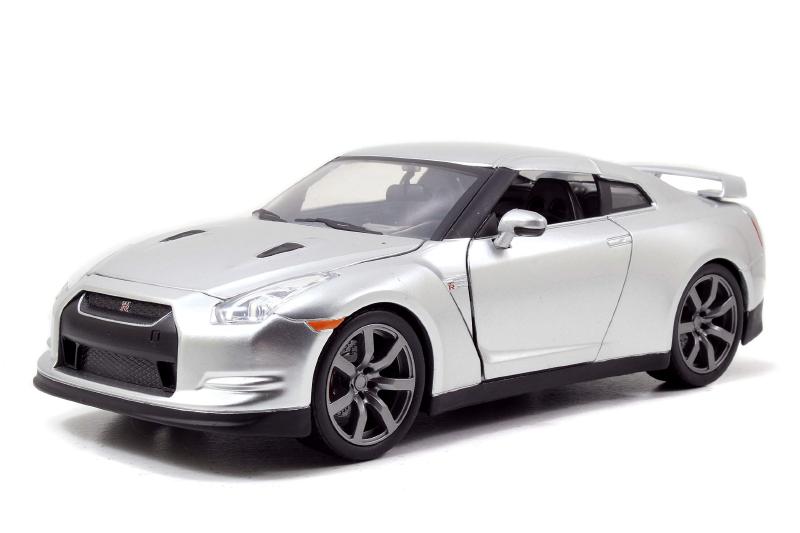 ギャラリービューアに画像をロードする, Nissan日産 GT-R (R35) ワイルドスピード ブライアン 2009 シルバー 模型 / JADA 1/24 ミニカー 模型