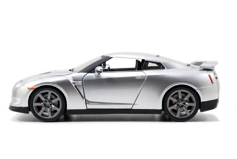 ギャラリービューアに画像をロードする, Nissan日産 GT-R (R35) ワイルドスピード ブライアン 2009 シルバー 模型 / JADA 1/24 ミニカー 模型