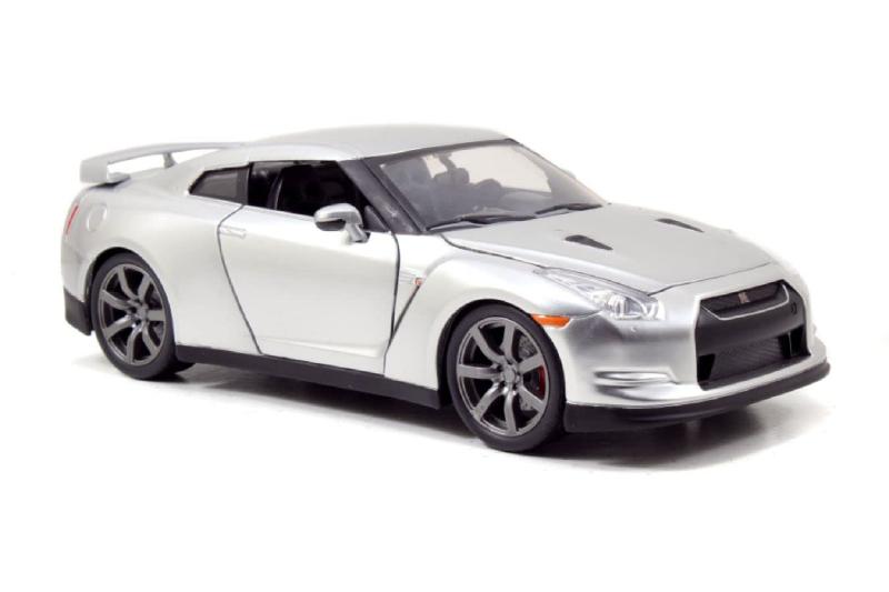 ギャラリービューアに画像をロードする, Nissan日産 GT-R (R35) ワイルドスピード ブライアン 2009 シルバー 模型 / JADA 1/24 ミニカー 模型