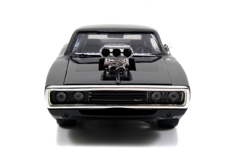 ギャラリービューアに画像をロードする, Jada Toys ワイルドスピード 1/24 Dom's 1970 Dodge Charger R/T Black ミニカー