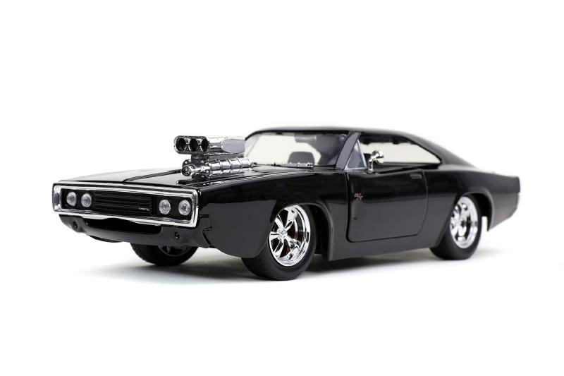 ギャラリービューアに画像をロードする, Jada Toys ワイルドスピード 1/24 Dom's 1970 Dodge Charger R/T Black ミニカー