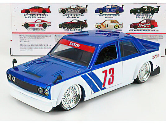 DATSUN - 510 N 73 WIDEBODY 1973 - BLUE WHITE /JADA 1/24 ミニカー