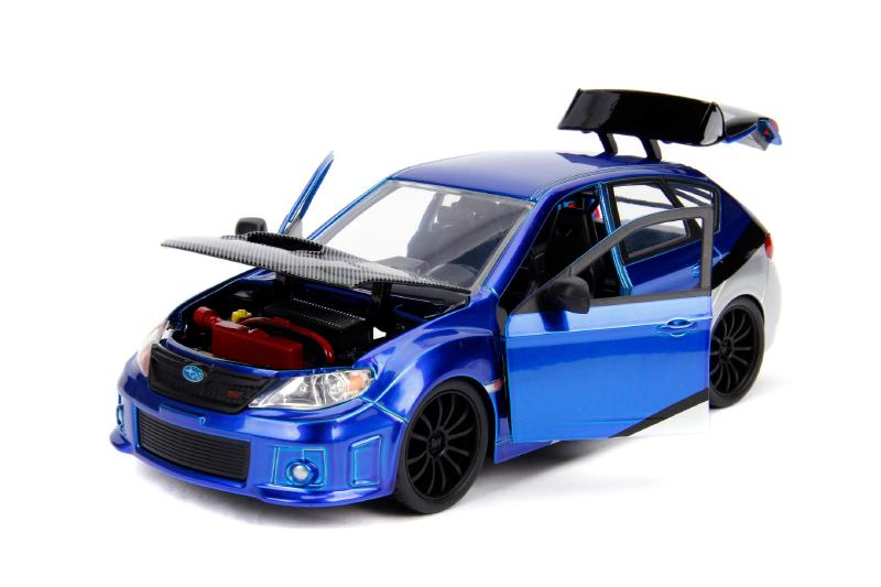 ギャラリービューアに画像をロードする, Jada Toys Rubber Tires 1/24 ワイルドスピード - ブライアン スバルインプレッサ WRX STI, Blue (99514) ミニカー