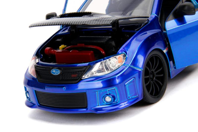 ギャラリービューアに画像をロードする, Jada Toys Rubber Tires 1/24 ワイルドスピード - ブライアン スバルインプレッサ WRX STI, Blue (99514) ミニカー